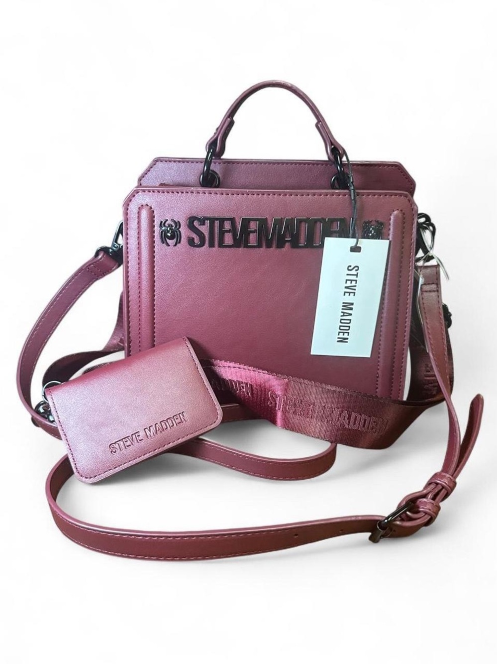 Steve Madden Bevlyn Spider Satchel Bag, Bloodstone - Halloween edition